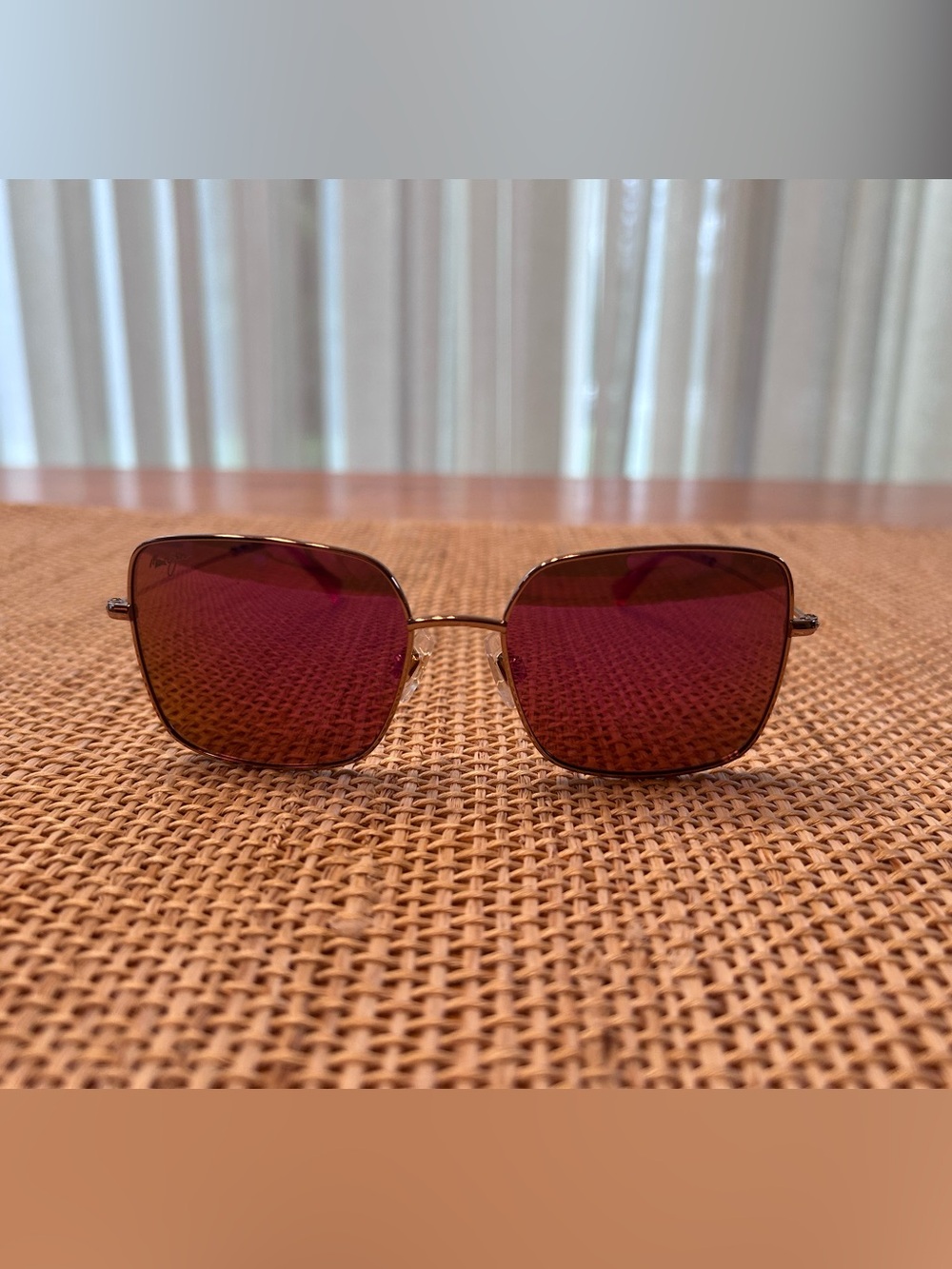 MauiJim Lipine Polarized Rose Gold Sunglasses wMaui Sunrise Gradient Lens w/Case